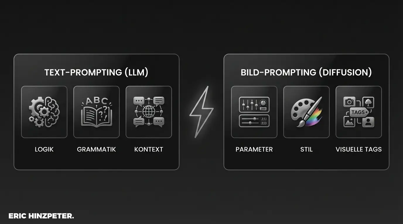 infografik text vs bild prompting