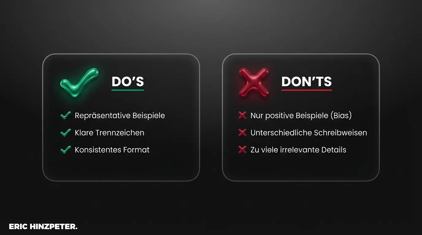 Few Shot Prompting 4 checkliste prompt design best practices