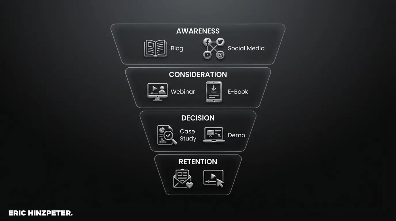 customer journey funnel content formate