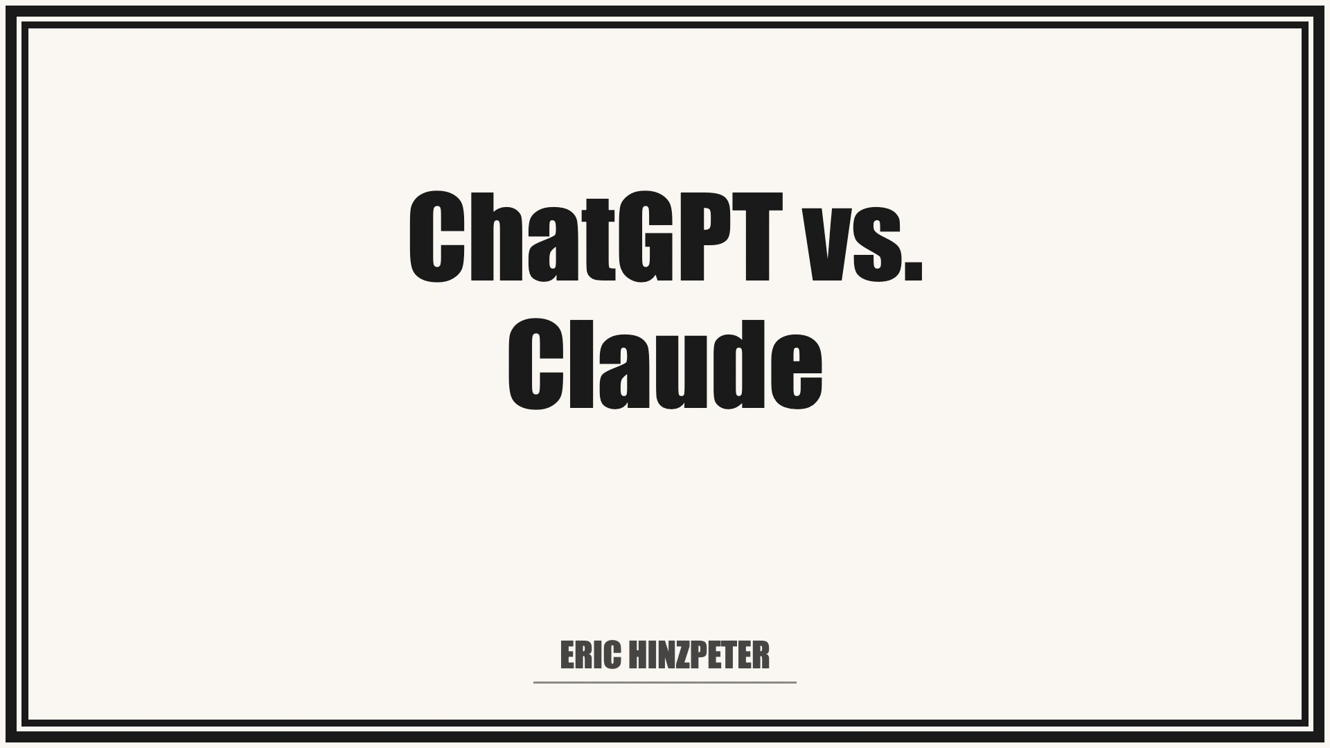 ChatGPT vs. Claude: Ein Praxisvergleich 1 ChatGPT vs. Claude: Ein Praxisvergleich