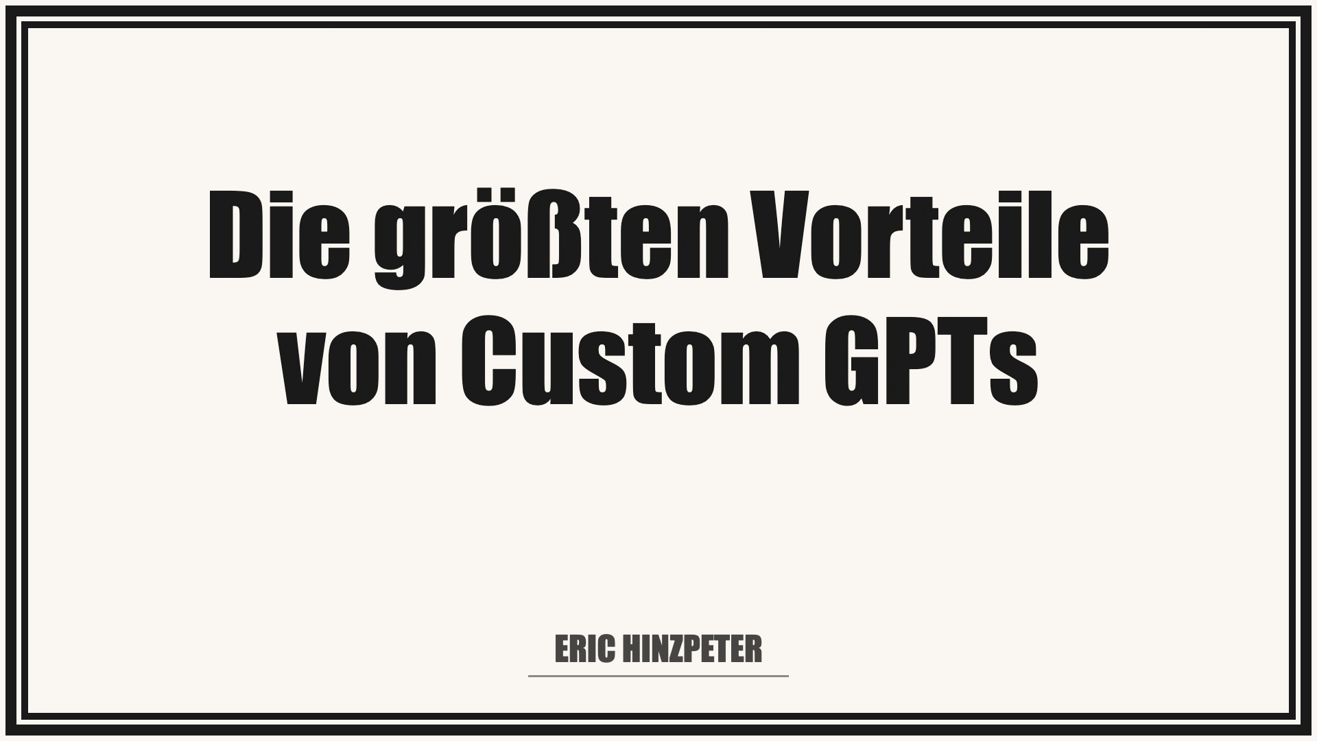 Die größten Vorteile von Custom GPTs: Dein Weg zur eigenen KI